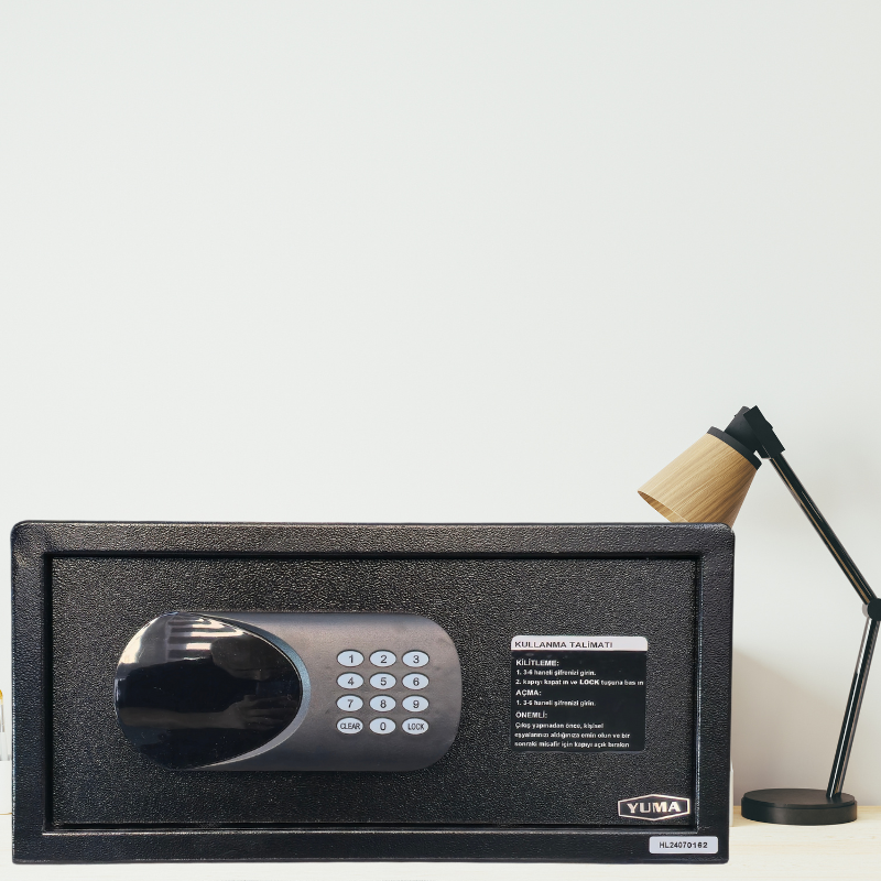Yuma YM-802-M Elektronik Şifreli ve Anahtarlı Çelik Kasa Laptop Tipi Kategori