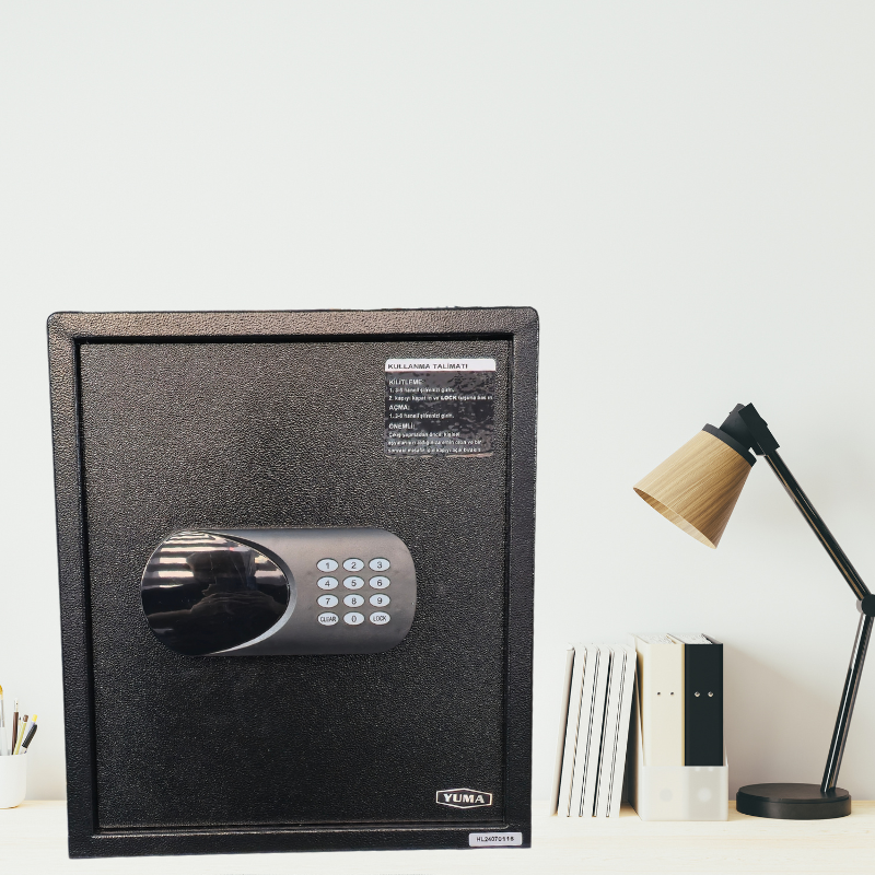 Yuma YM-802-L Elektronik Şifreli ve Anahtarlı Çelik Kasa Ofis Tipi