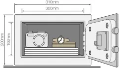 Yale YEC/200/DB2 Elektronik Şifreli ve Anahtarlı Alarmlı Çelik Kasa