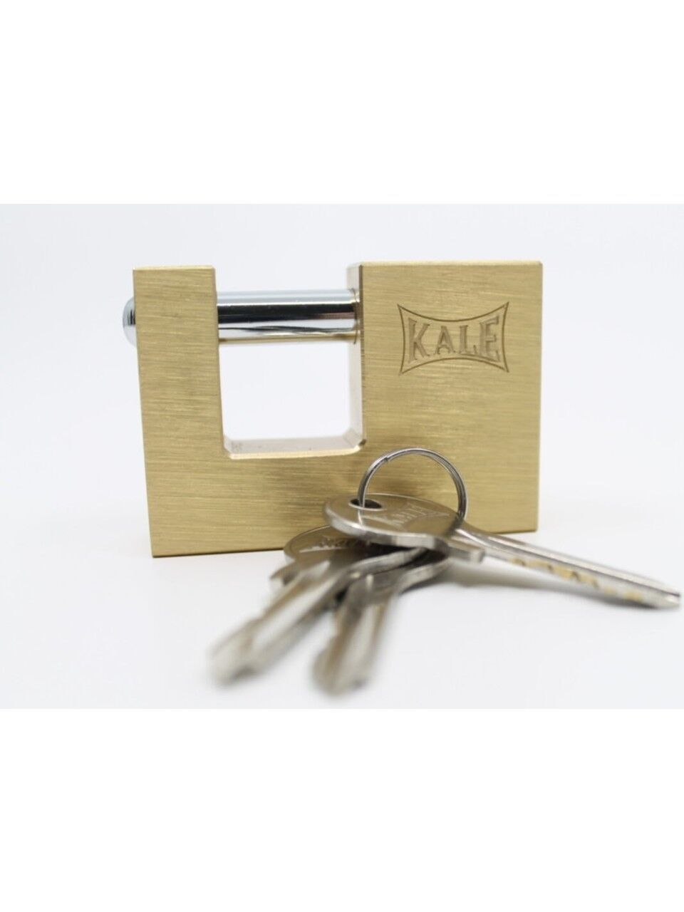 Kale KD001/50-280 Yatay Sürgülü Pirinç Asma Kilit (Sarı)