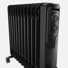 Voltomat Termostatlı 2500 W 11 Dilim Yağlı Radyatör Siyah