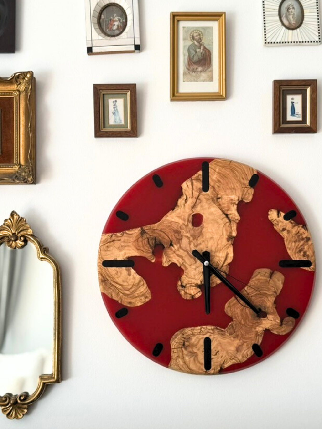 WoodUp Signature Duvar Saati – Kırmızı