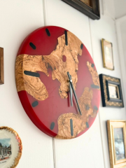 WoodUp Signature Duvar Saati – Kırmızı