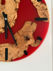 WoodUp Signature Duvar Saati – Kırmızı