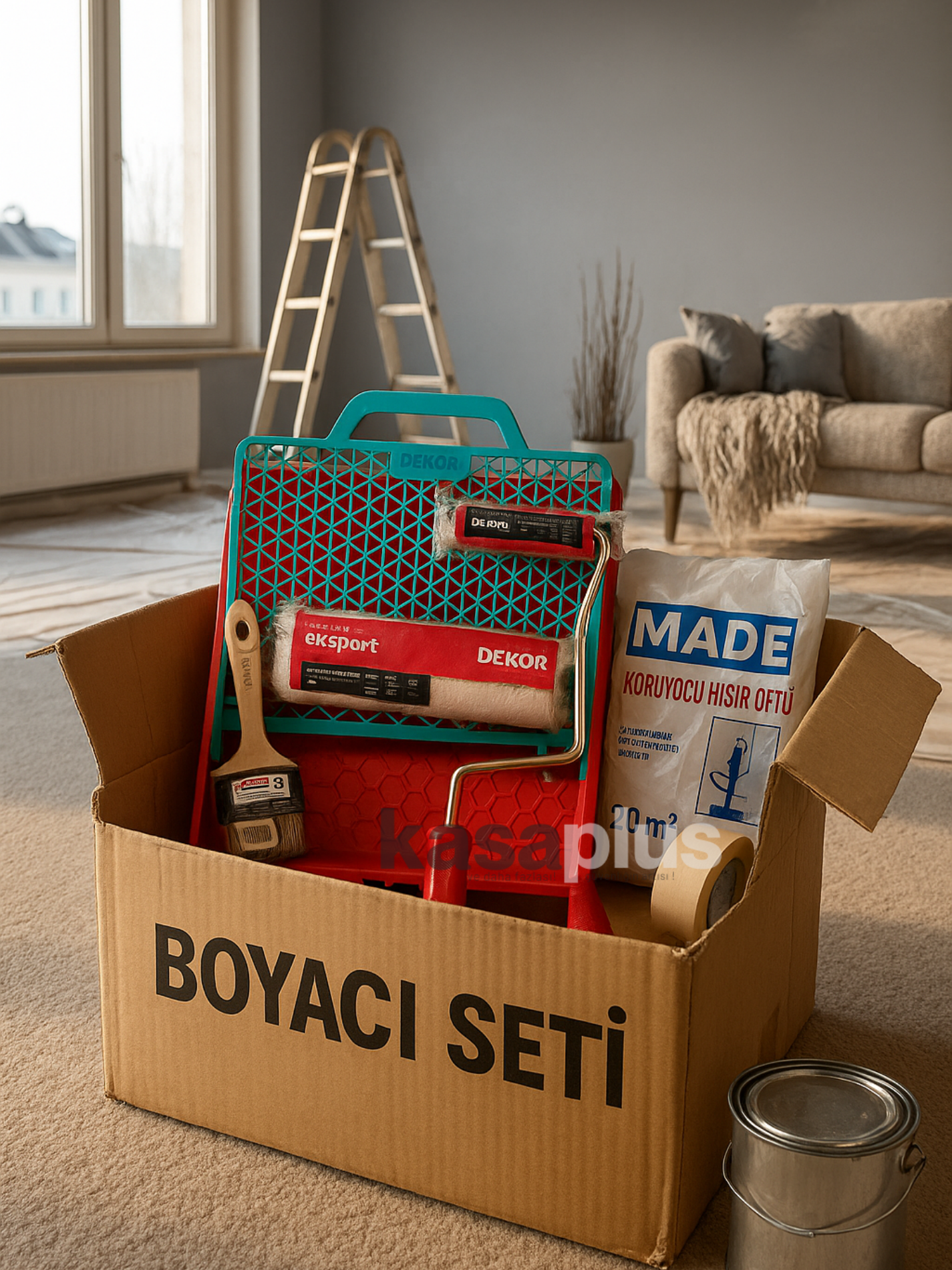 Kasaplus Boyacı Set  - 7 Parçalı Profesyonel Pratik Set