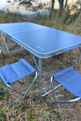 Rox Camping 513CAMP0313 Antrasit Katlanır Masa Tabure Seti