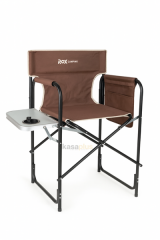 Rox Camping Kahve 153CAMP0318 Katlanır Alüminyum Kamp Sandalyesi – Yan Sehpalı | Kasaplus