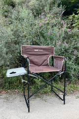 Rox Camping Kahve 153CAMP0318 Katlanır Alüminyum Kamp Sandalyesi – Yan Sehpalı | Kasaplus