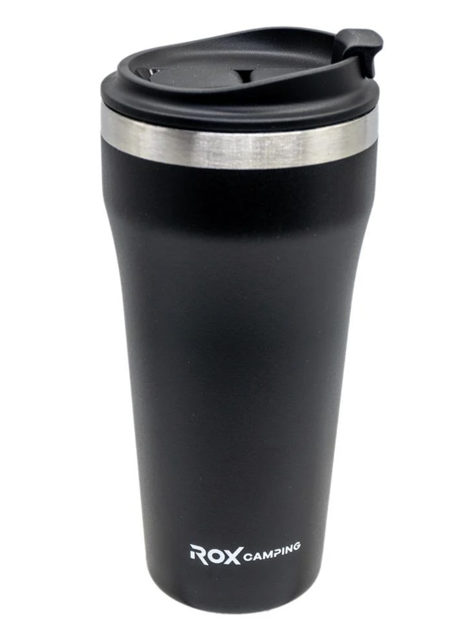 Rox Camping 0190 Kahve Termosu 0,48 L – Siyah | Dayanıklı Kamp Termosu