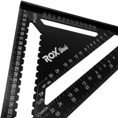 ROX WOOD 0089 Alüminyum Üçgen Marangoz Gönye 305 × 430 mm | Hassas Ölçüm Aracı