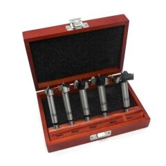 ROX WOOD Taş Menteşe Freze Uç Seti 5 Parça | 15-35 mm Ahşap Delme Uçları