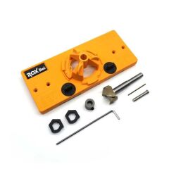 ROX WOOD 0015 Taş Menteşe Yuvası Açma Kılavuzu | 35 mm & 26 mm Kapak Deliği Şablonu