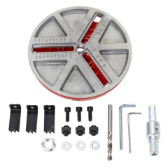 ROX WOOD 0294 Ayarlı Delik Testere PANC Seti 45-130 mm | Çok Ölçülü Kalıp Açma Kiti