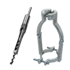 ROX WOOD Adaptörlü Kare Delik Zıvana Matkap Ucu 10 mm | Kare Delik Açma Aparatı