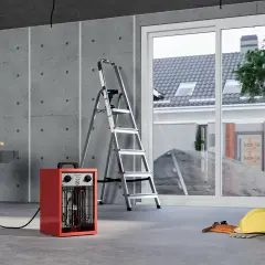 Worksıde Voltomat 3000W Termostatlı Şantiye Isıtıcısı | Metal Gövde, Fanlı ve Güvenli Isıtma