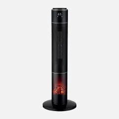 Worksıde  Voltomat 2000W LED Alev Efektli Seramik Fanlı Isıtıcı | Alev Görünümlü Elektrikli Isıtıcı