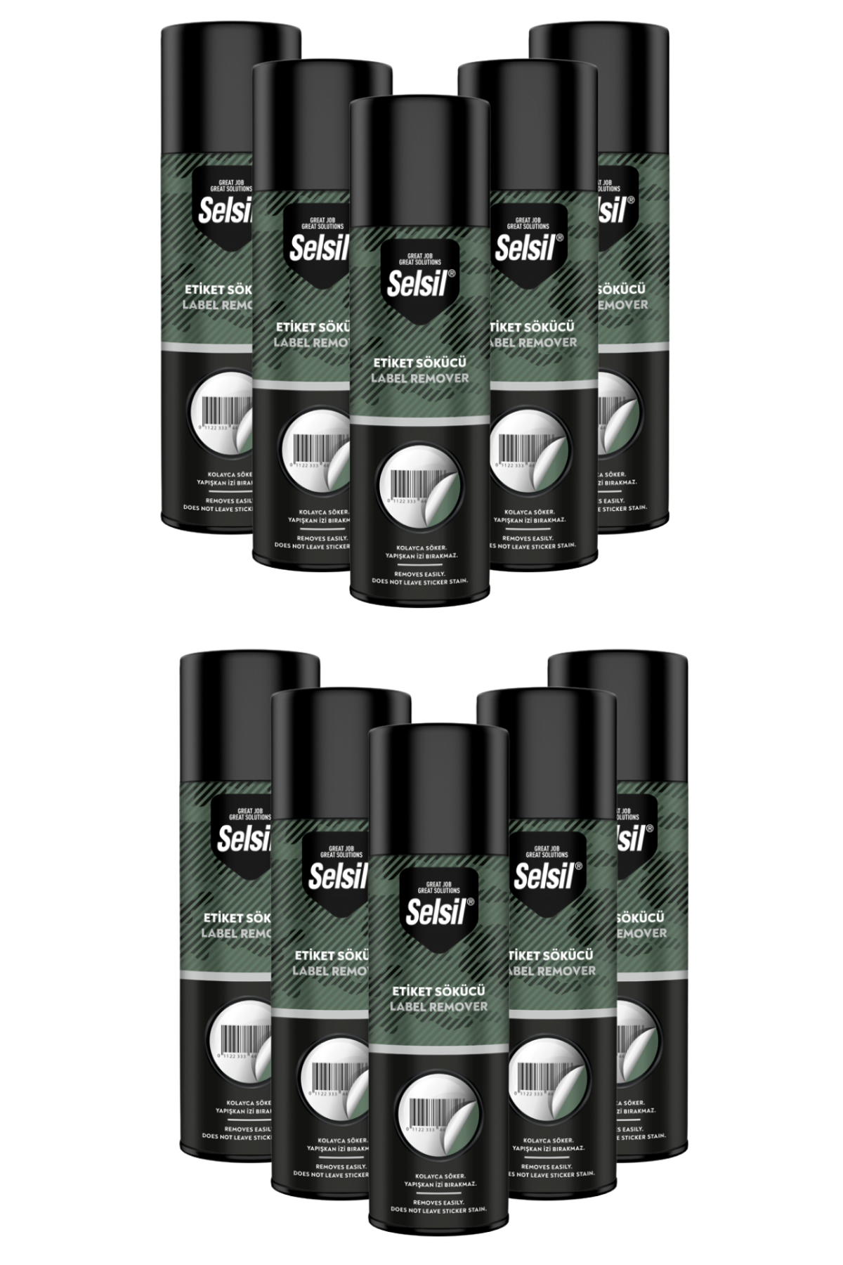 Selsil Etiket Sökücü Sprey 500 ml | 10'lu Paket – Yapışkan Kalıntılarını İz Bırakmadan Temizleyen Güçlü Formül