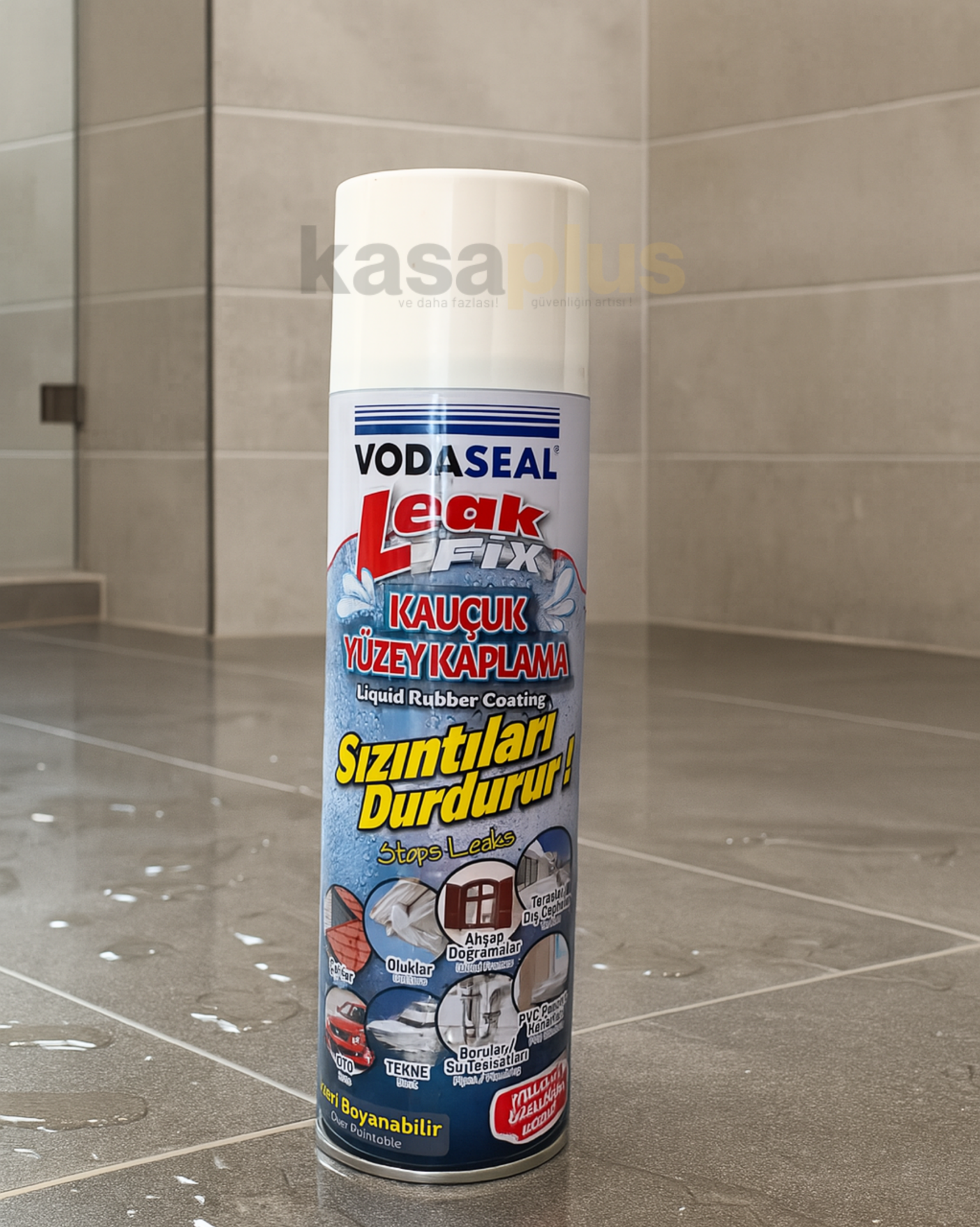 Vodaseal Leak Fix 200 ml – Beyaz Su Geçirmez Sızdırmazlık Spreyi Şeffaf